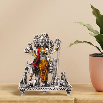 Silver Datta Parivaar - Antique